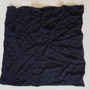 INTERMIX BLACK AND RED POLKA DOT SILK SCARF *